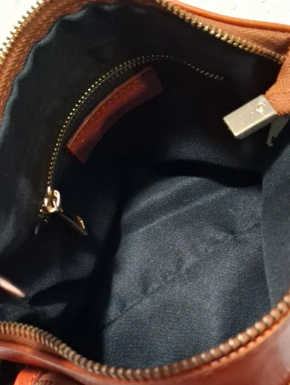 Women's Leather Crossbody Bag in Burnt Orange